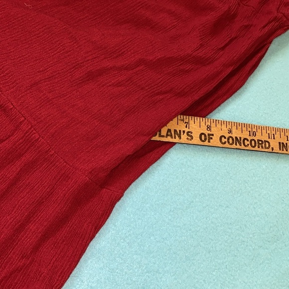 KNOX ROSE maxi embroidered tiered boho gauze 2 pockets 46” long NEW size 2X - Picture 7 of 9